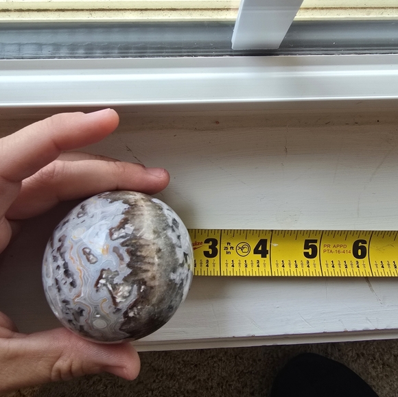 Agate Geode Sphere - Picture 10 of 10
